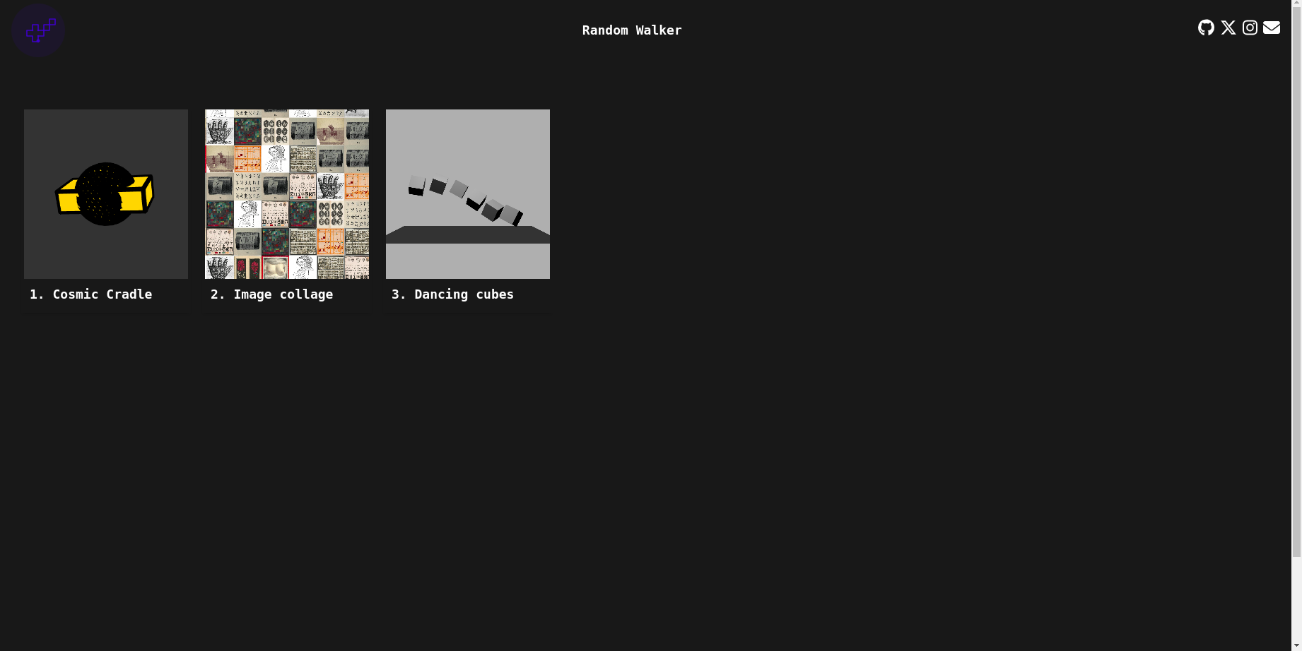 random walker landing page